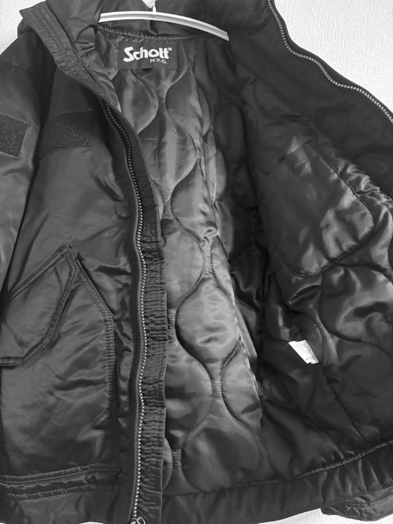 【美品】Schott ブラック MA-1 フライトジャケット S