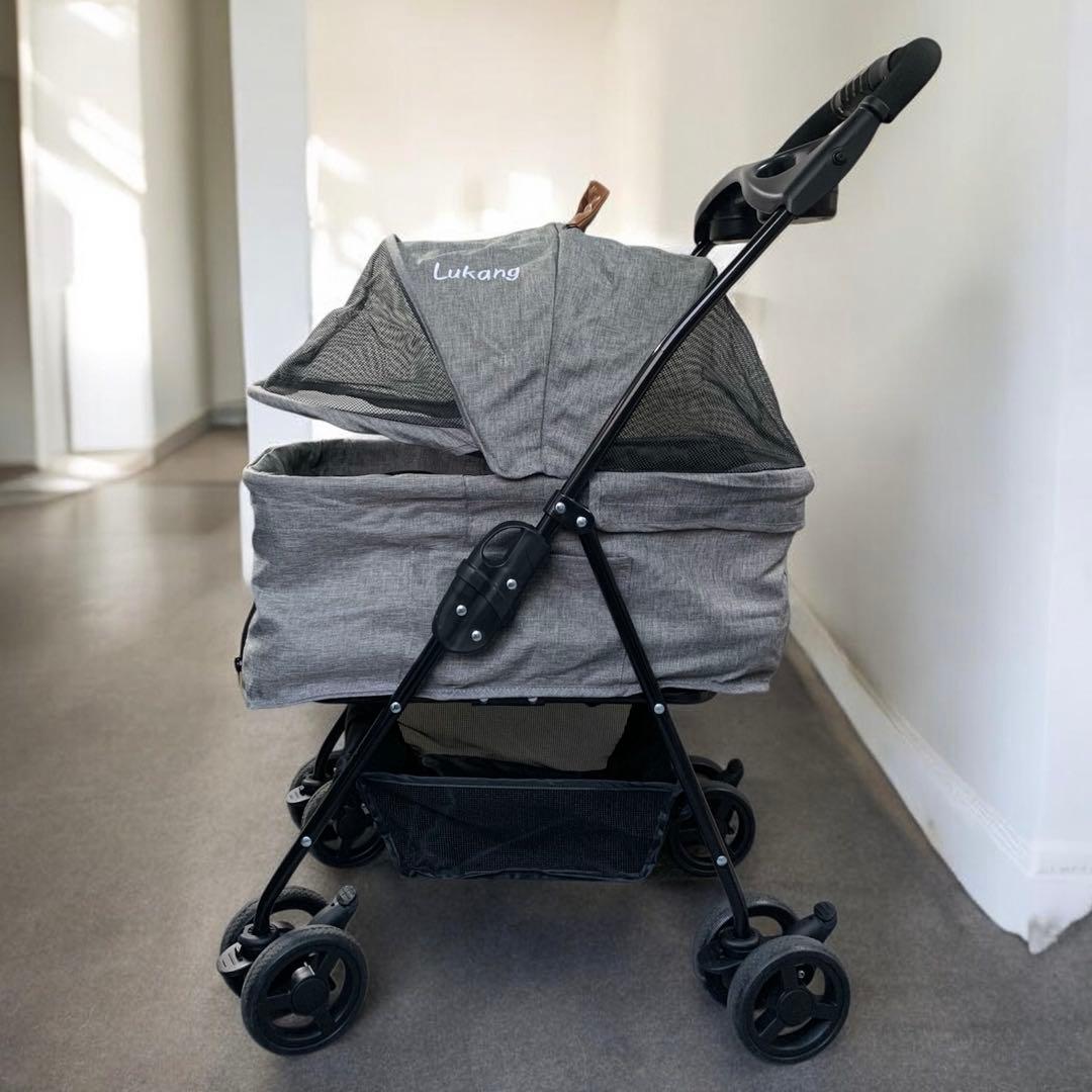 極美品　Lukang ペットカート グレー 3モード　26ソ133