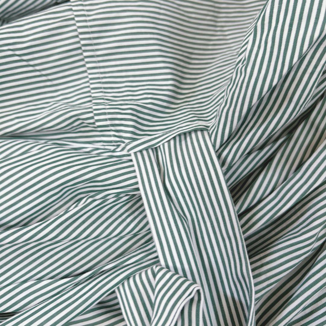 極美品　support surface ストライプ　ドレープワンピース　グリーン