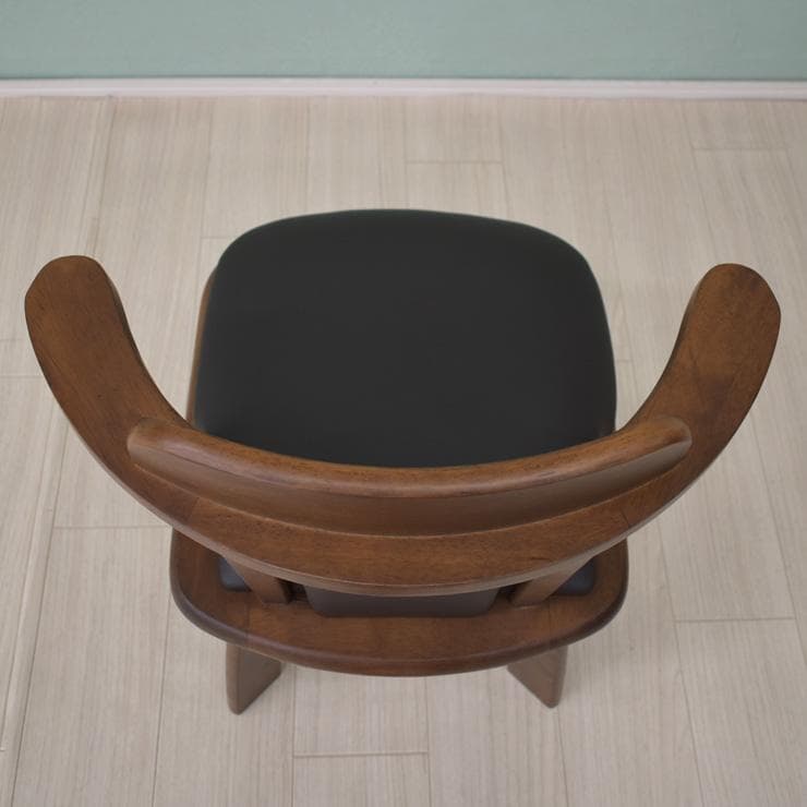 TR DC SC　8脚　アームチェア　回転式　ブラウン＊ブラック