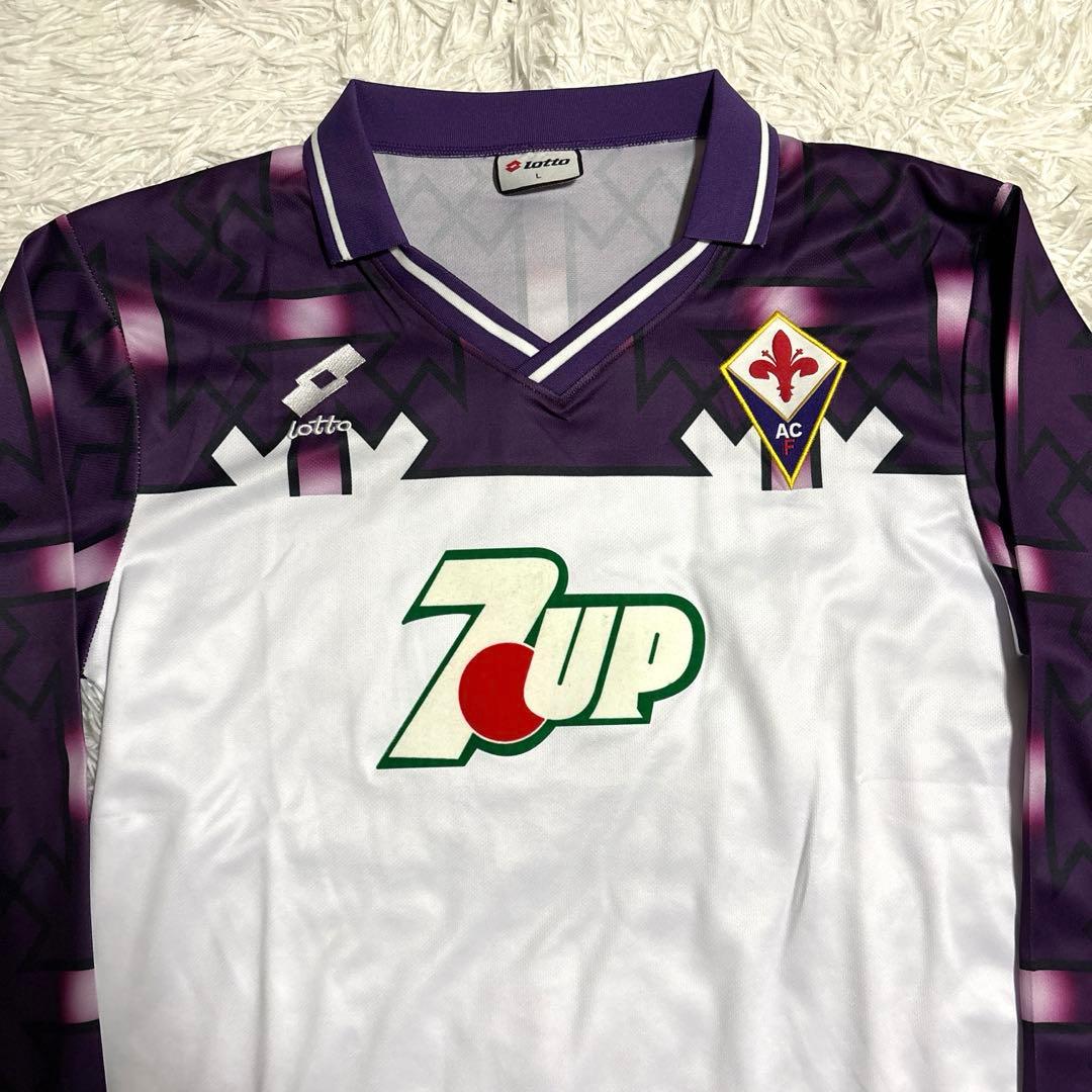 超希少 フィオレンティーナ 7UP ユニフォーム 長袖 90s 廃盤 ビンテージ