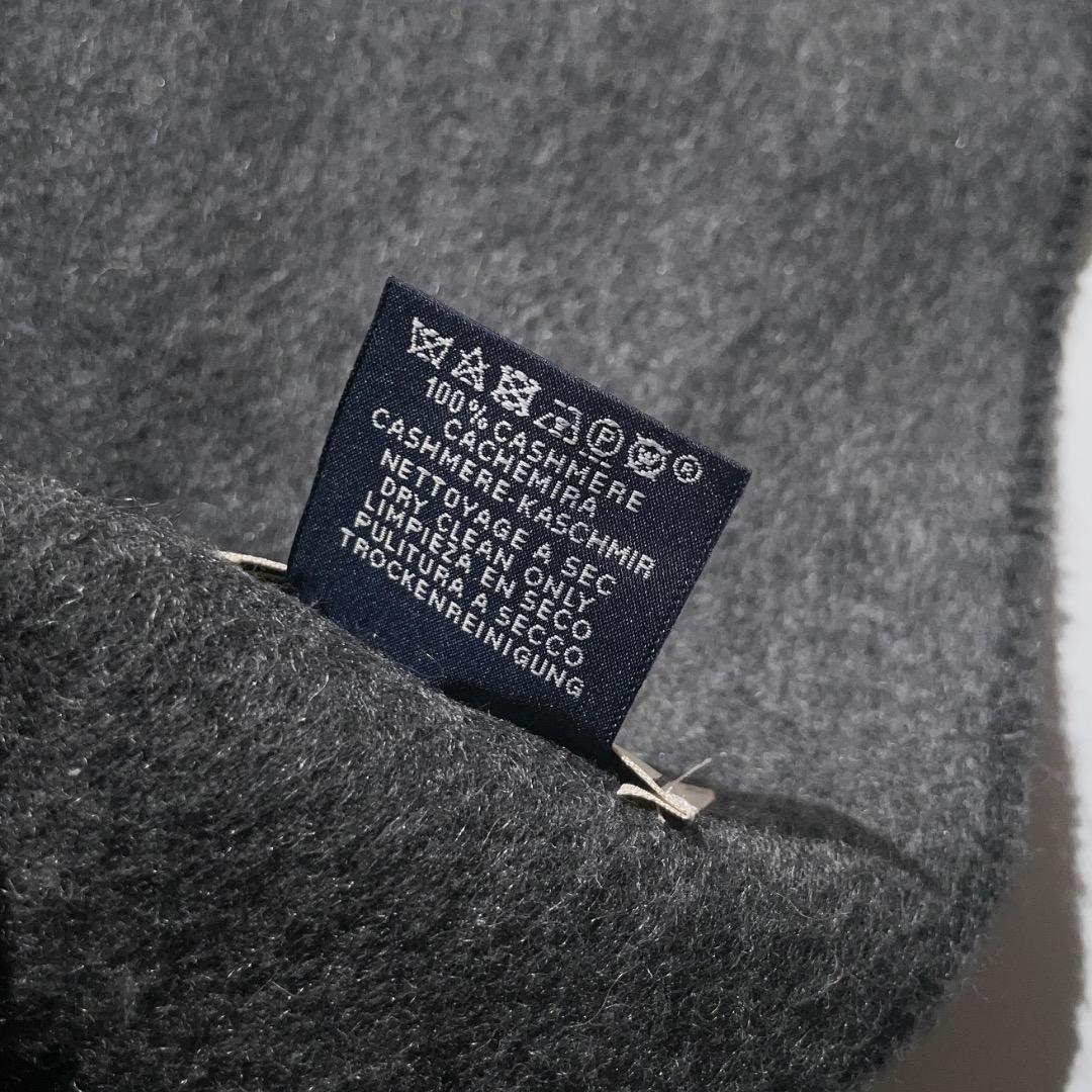 美品 HERMES カシミアリバーシブルマフラー エルメス