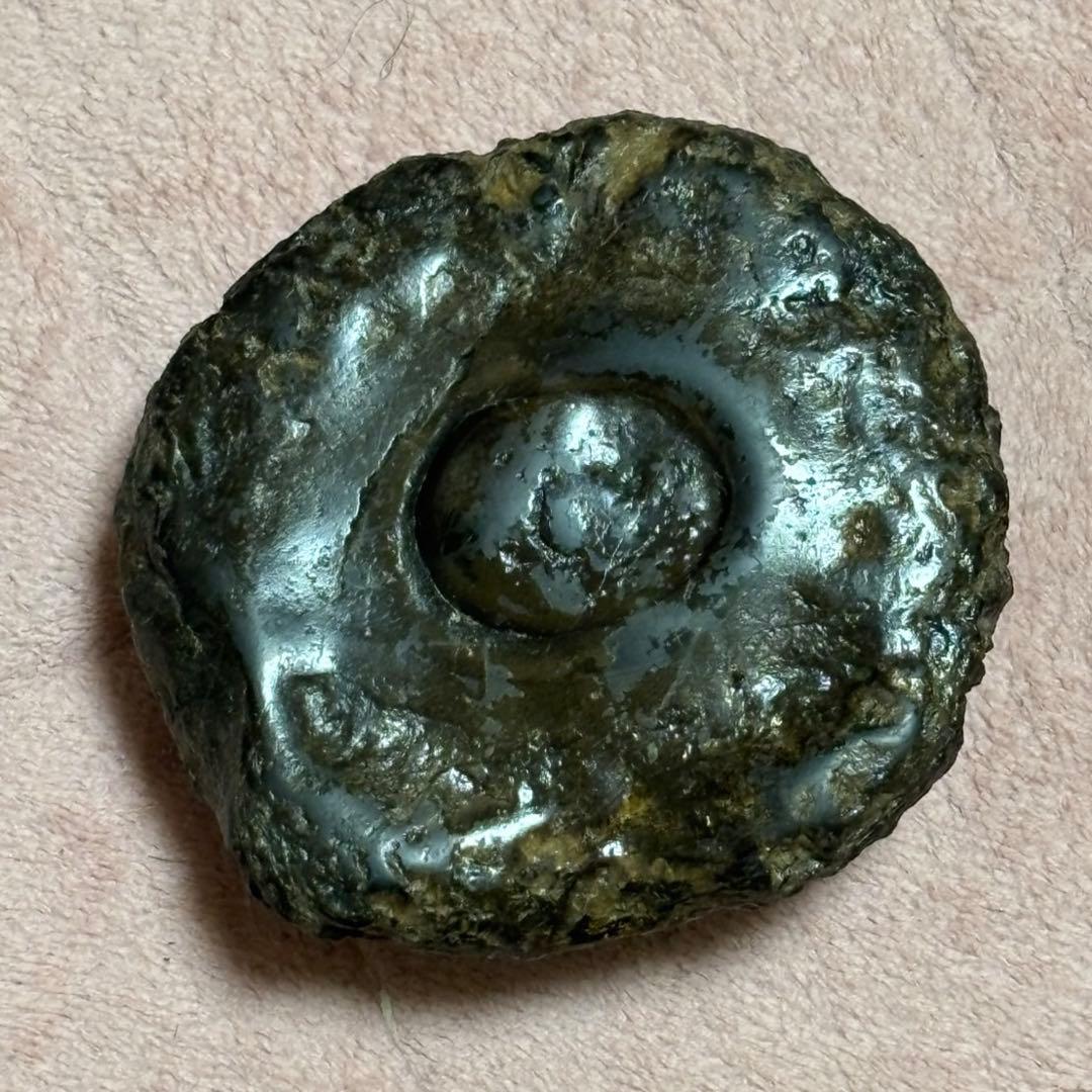 天然石　メロン馬蹄石　隕石　テクタイト　523g