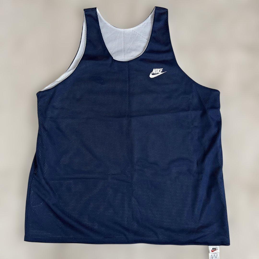 NIKE/ナイキ/リバーシブル/メッシュタンクトップ/紺×白