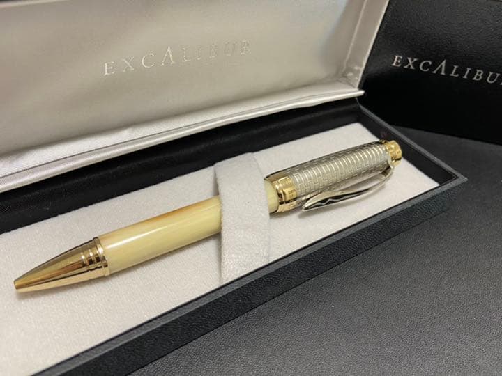 ※値引済【※入手困難】EXCCALIBUR/ボールペンタイプ/水牛角/替芯3本付