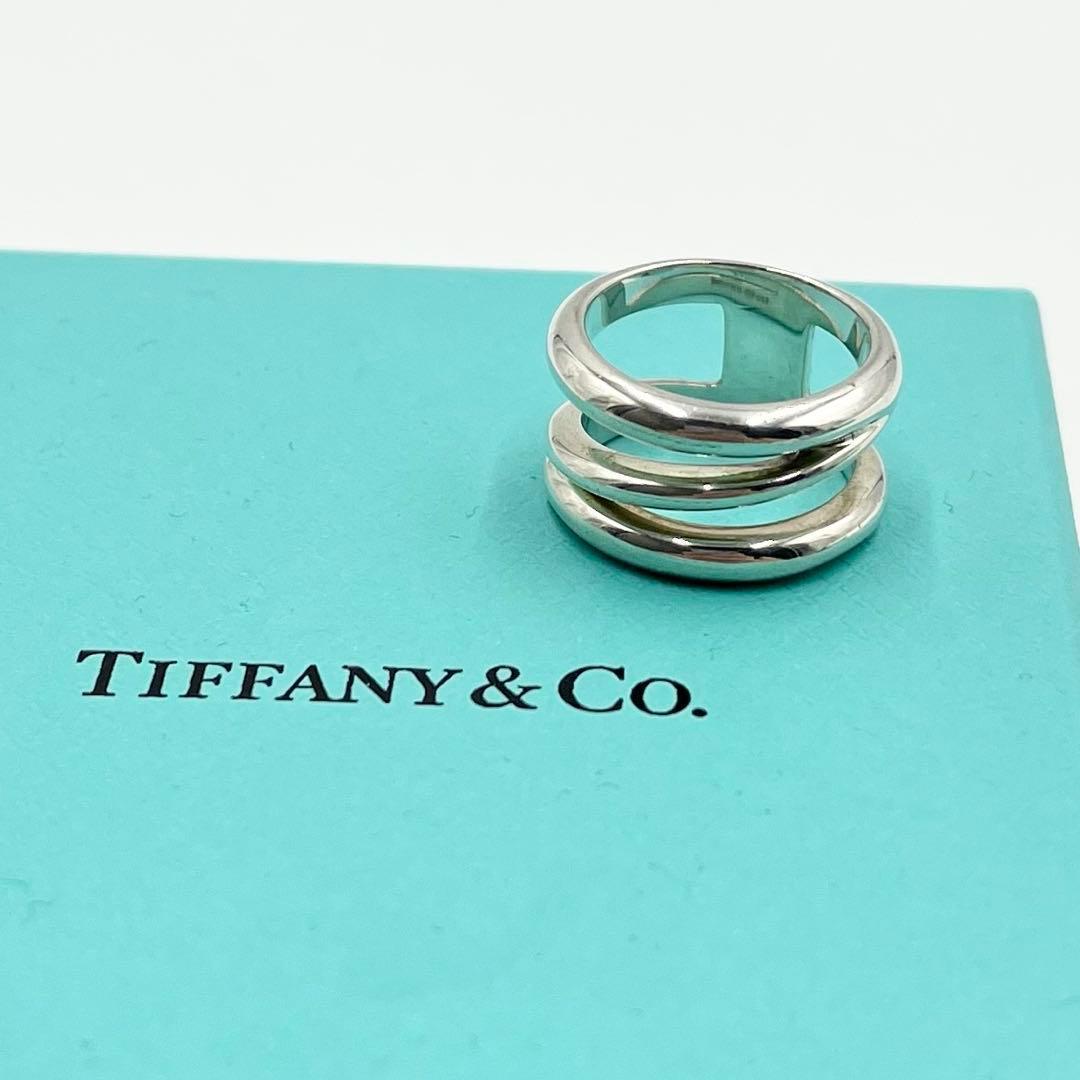 美品 Tiffany ダイアゴナル リング シルバー925 ビンテージ 希少