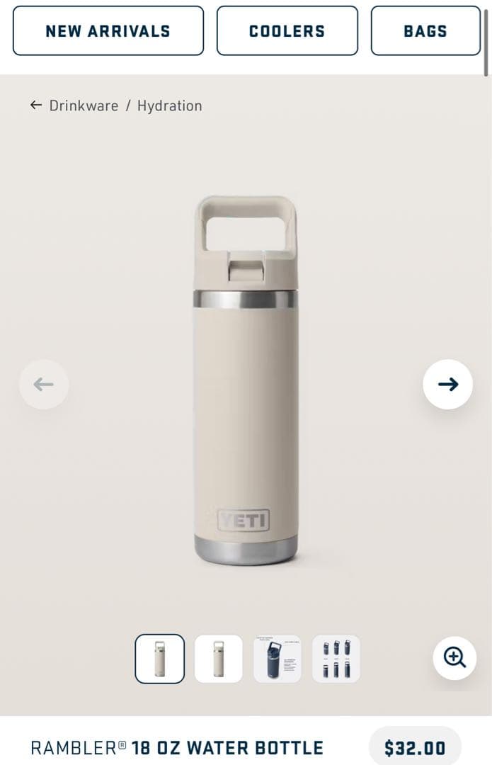 弁当箱・水筒 YETI Rambler 18 oz Water Bottle