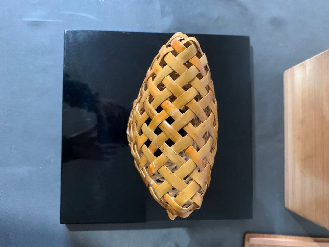 竹細工　飯塚小玕斎　花瓶　花藍