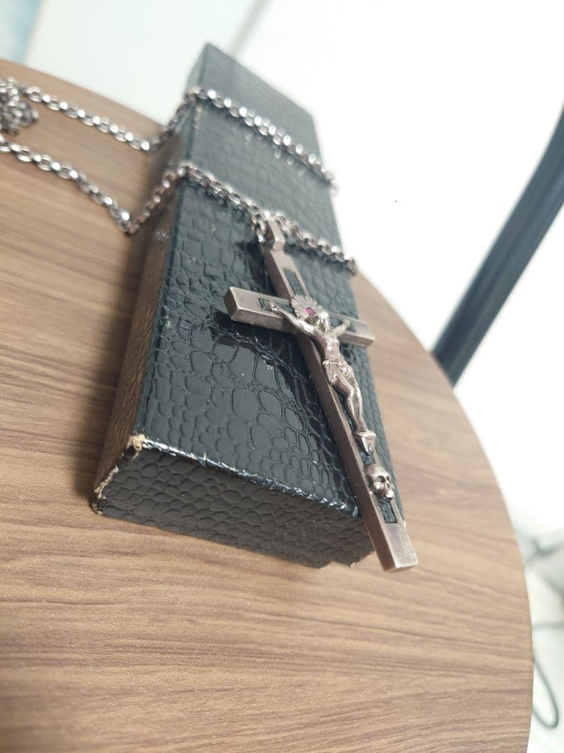 バックラッシュ　ネックレス　ロザリオ　backlash レザー