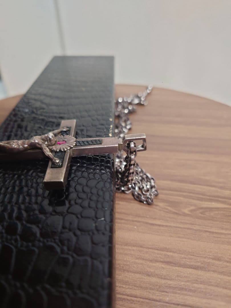 バックラッシュ　ネックレス　ロザリオ　backlash レザー