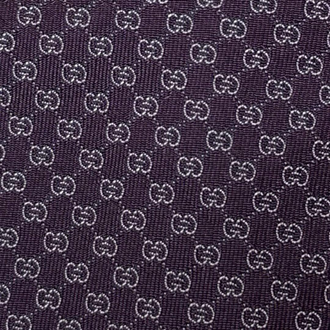 【未使用級】GUCCI ネクタイ　高級シルク　GG柄　ジャガード