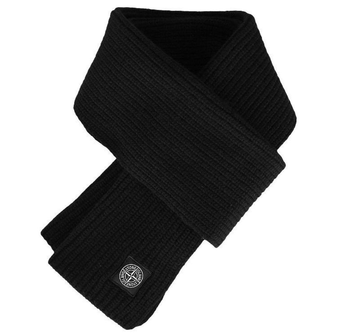 STONE  収納袋 タグ付きブラックウールマフラー