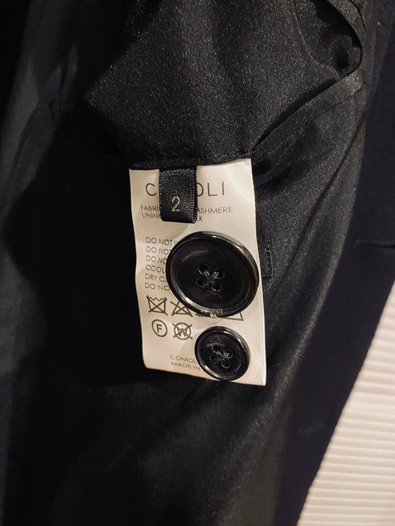 12/29限定割 24AW COMOLI カシミヤバルカラーコート 2 ネイビー
