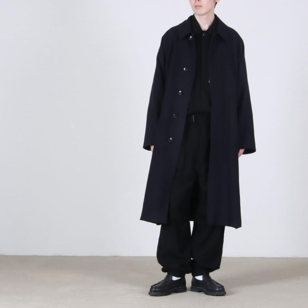 12/29限定割 24AW COMOLI カシミヤバルカラーコート 2 ネイビー