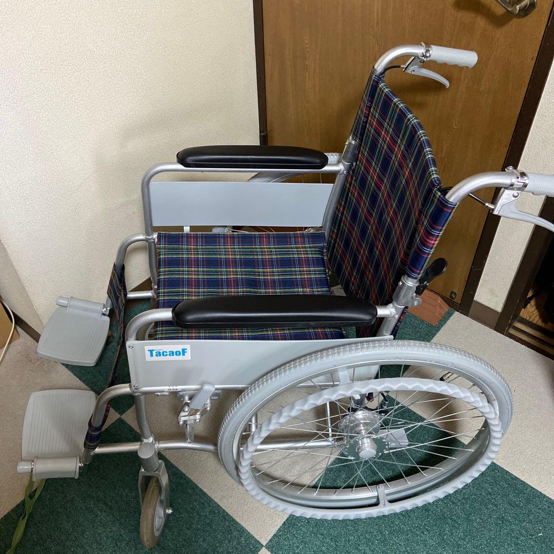 Tacaof 自走用車椅子 チェック柄