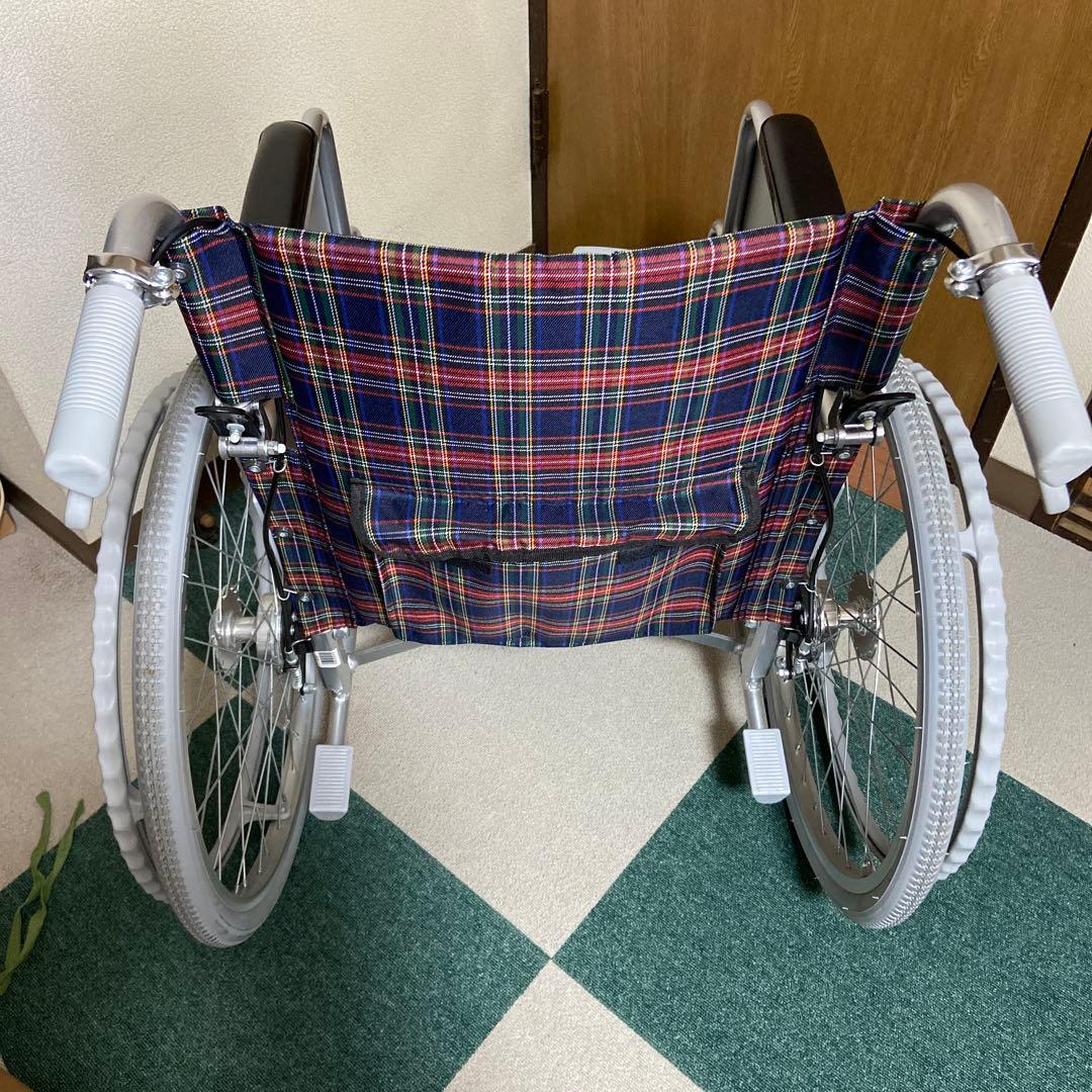 Tacaof 自走用車椅子 チェック柄