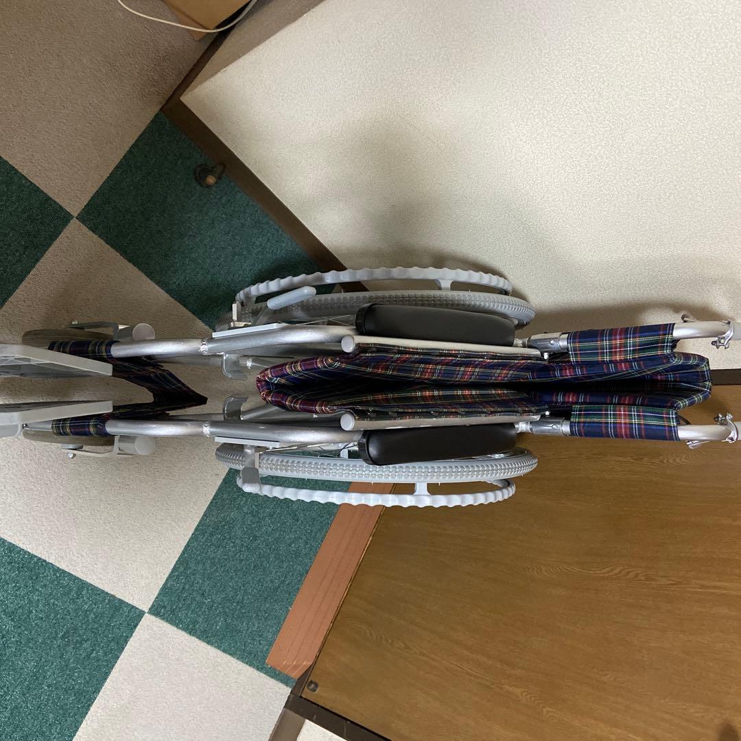 Tacaof 自走用車椅子 チェック柄