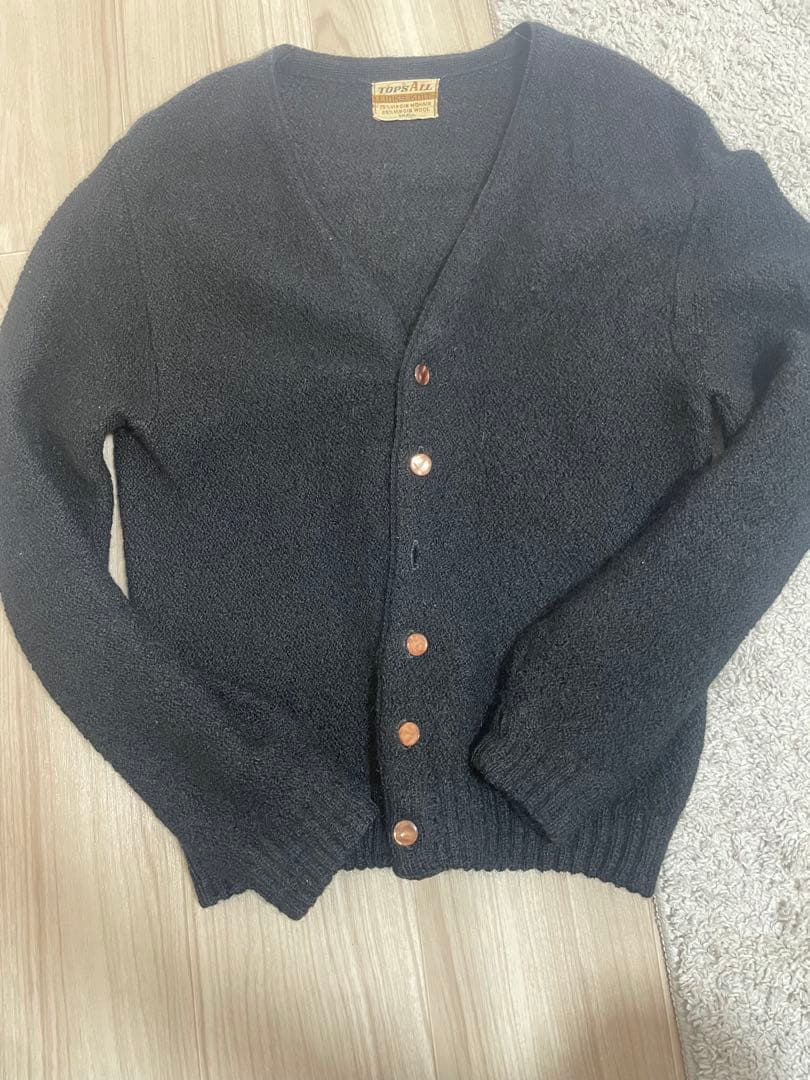 最終値下げ　60s〜70sヴィンテージモヘアカーディガン　毛足なし　訳あり