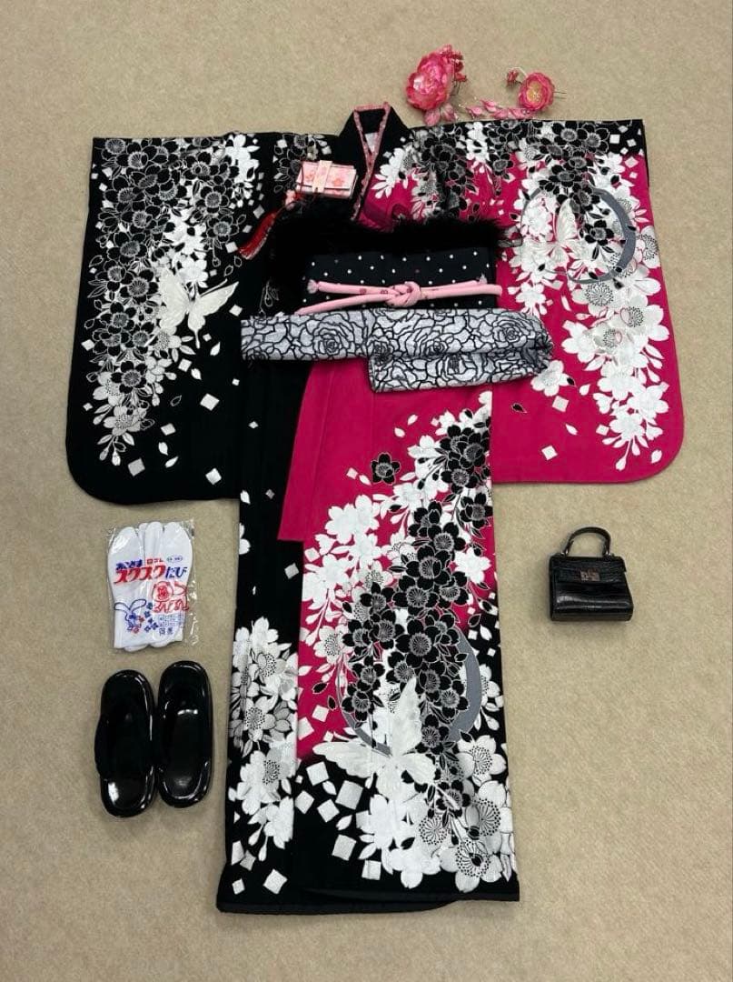 TAMA　子供着物　七五三　7才 セット　BLUE CROSS