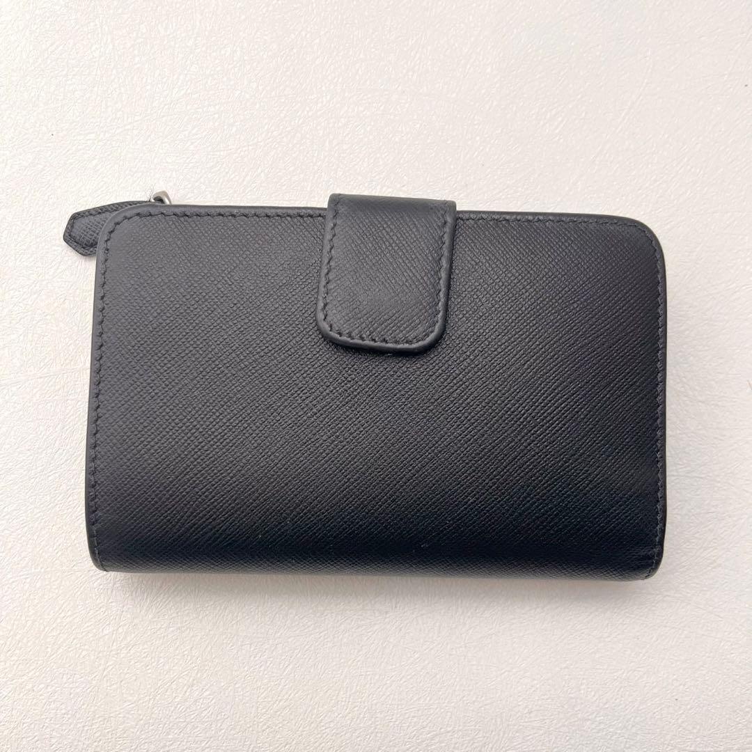 PRADA プラダ サフィアーノ バイカラー 二つ折り財布 ブラック0206-④