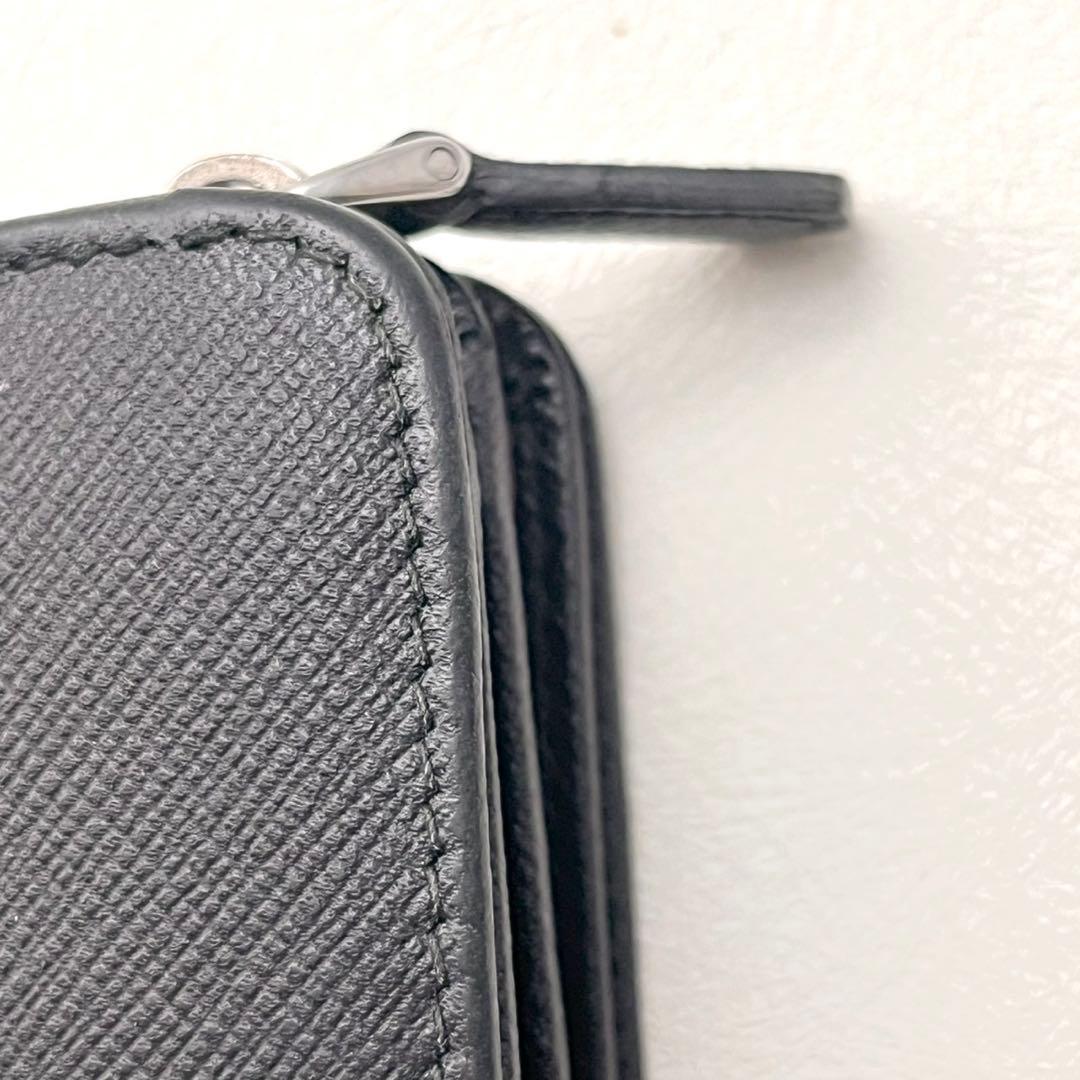 PRADA プラダ サフィアーノ バイカラー 二つ折り財布 ブラック0206-④