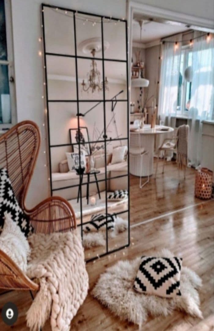 壁掛け鏡　格子デザイン　格子　海外風　インテリア　立て掛け　大型ミラー