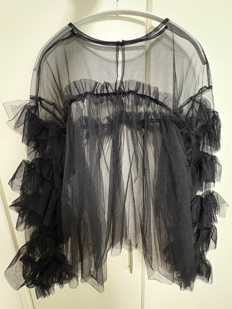 トップス ANDRESD decorative tulle tops