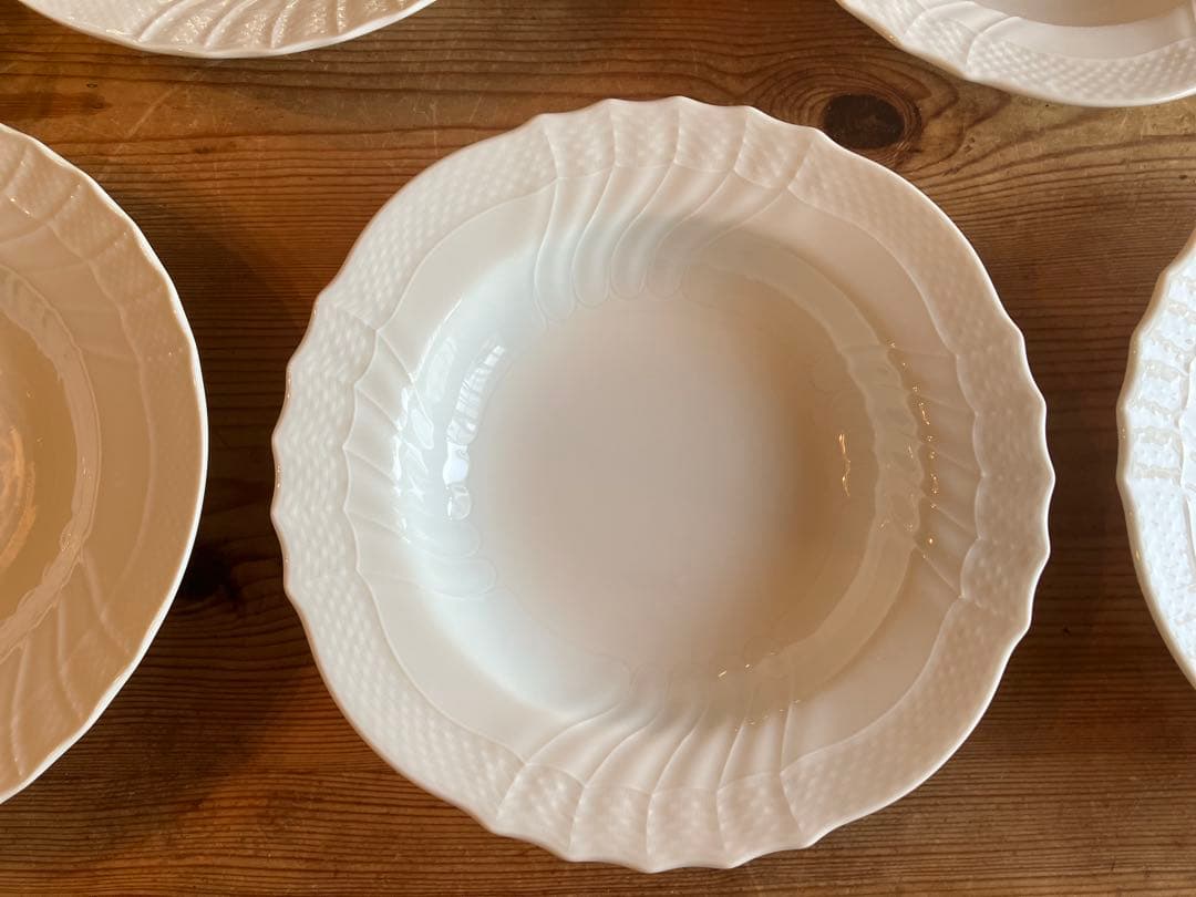 ジノリ　ベッキオホワイト20スーププレート×5