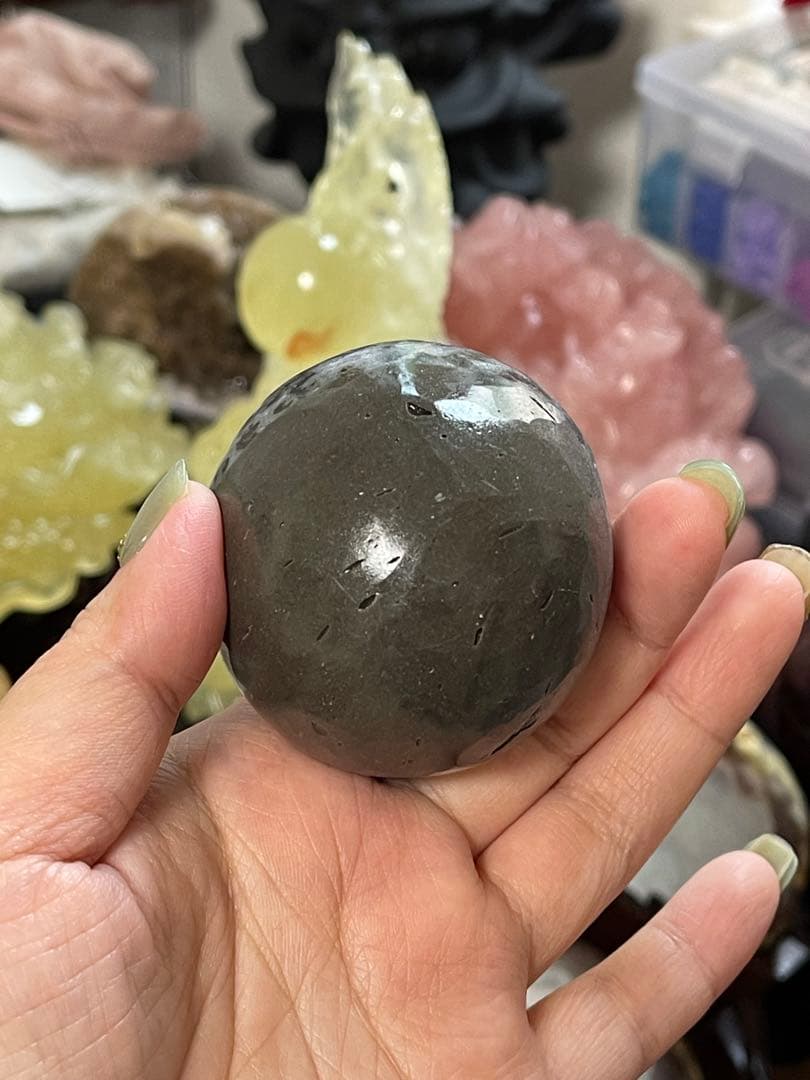 希少 アメジストクラスター　笑口　原石台座付き　 ブラジル産　綺麗 53.6ミリ