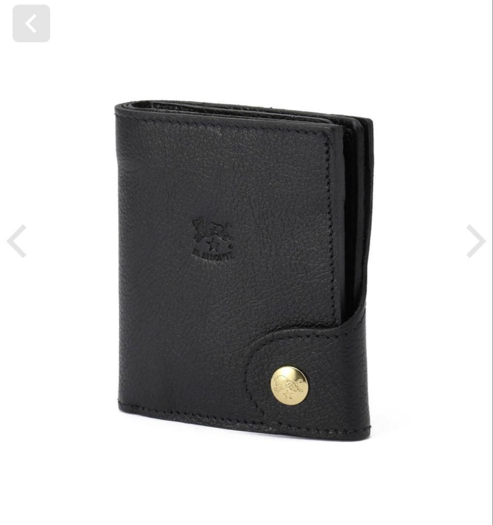 《新品・未使用》IL BISONTE　イルビゾンテ　二つ折り財布　ブラック