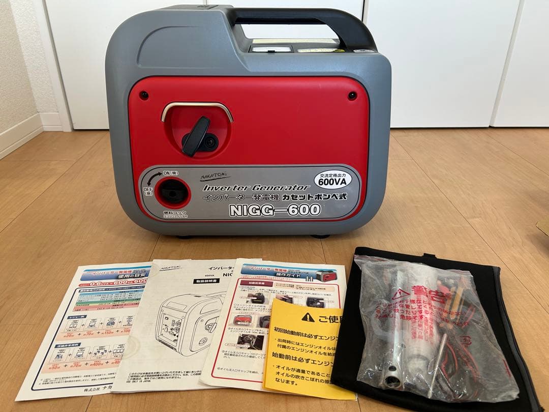 ナカトミ　インバーター　発電機 NICG-600 600VA