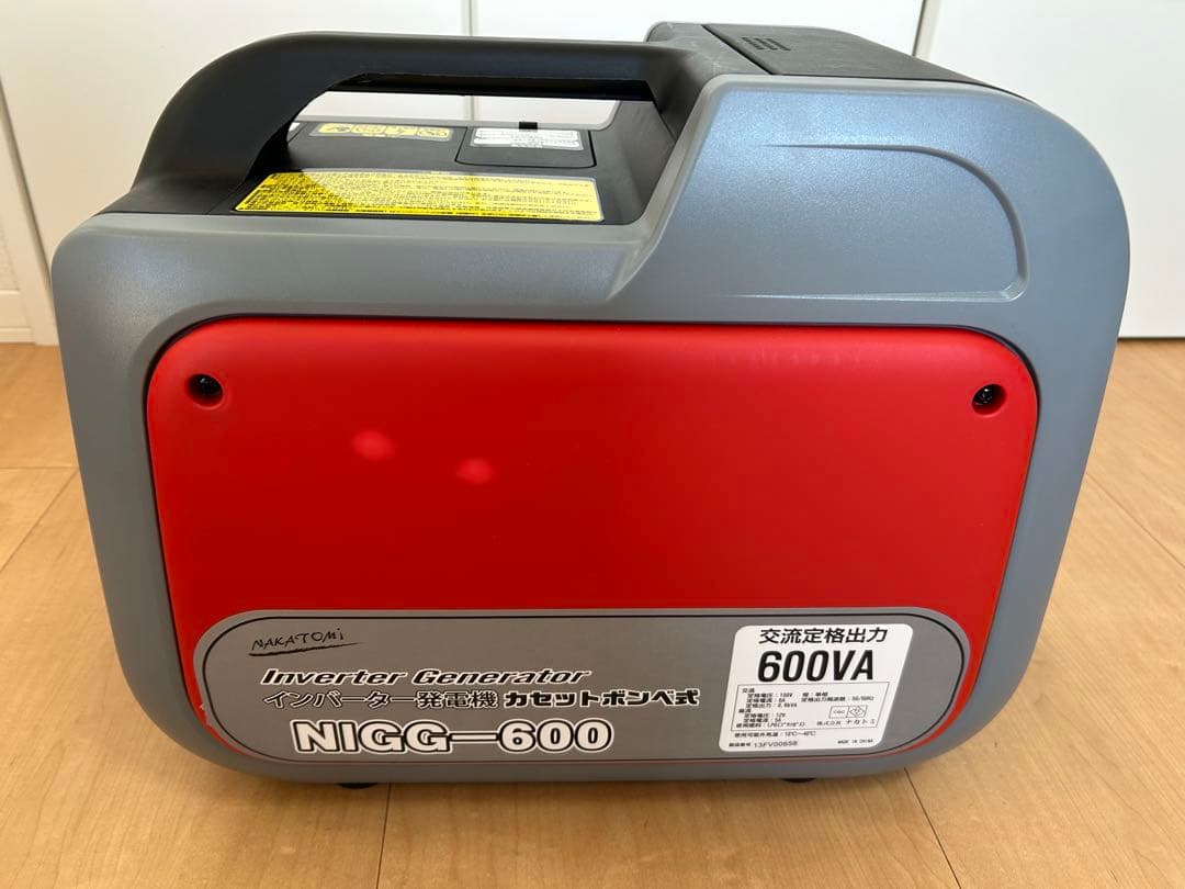 ナカトミ　インバーター　発電機 NICG-600 600VA