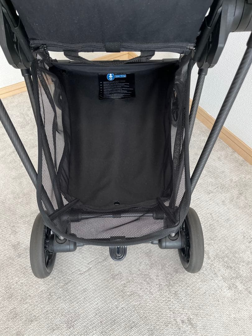 【レインカバー・ドリンクホルダー付】Cybexベビーカー　メリオカーボンブラック