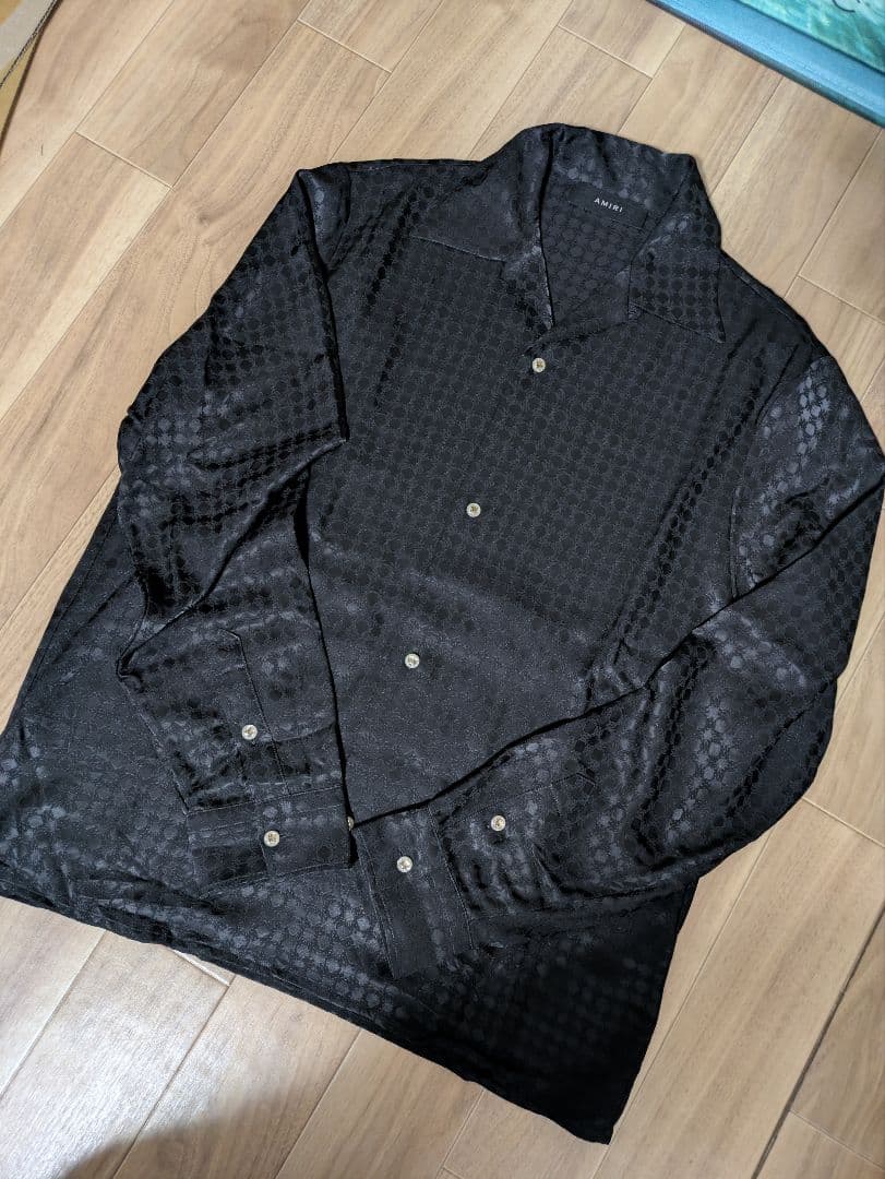 ハマダ　AMIRI/アミリ　ロゴ総柄レーヨンシャツ