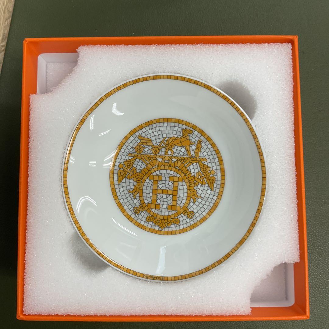 H6393 HERMES エルメス　モザイク　デザイン 皿2枚セット