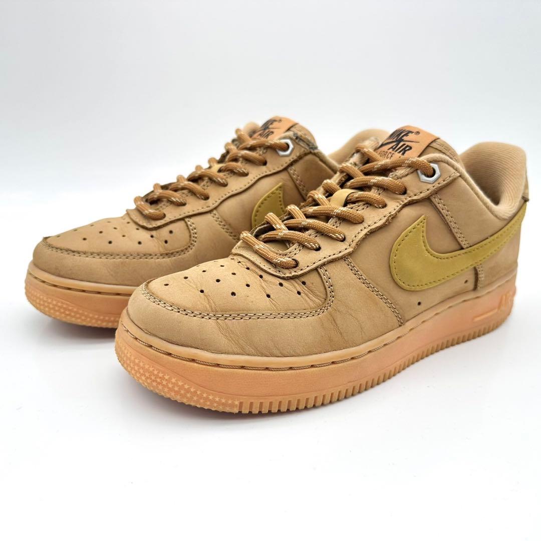 ナイキ エアフォース1 07 ウィート ブラウン レザー 23cm