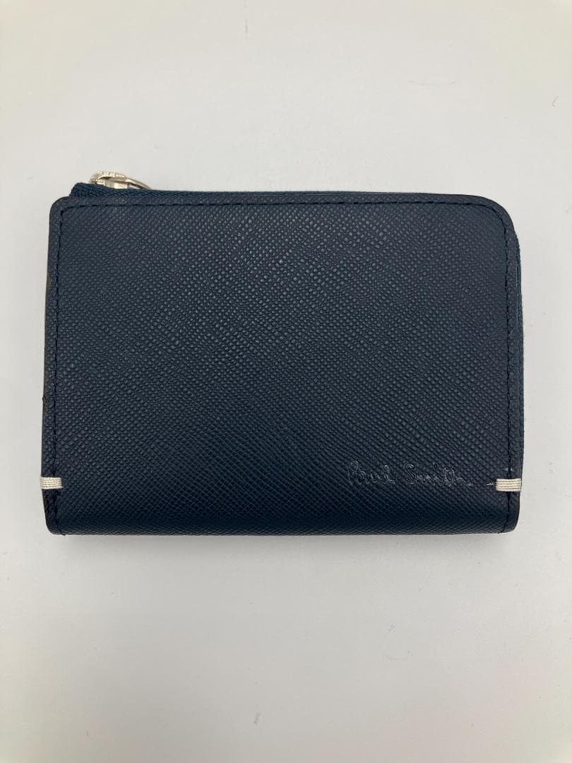 Paul Smith レザー ケース 財布 カードケース メンズ ネイビー