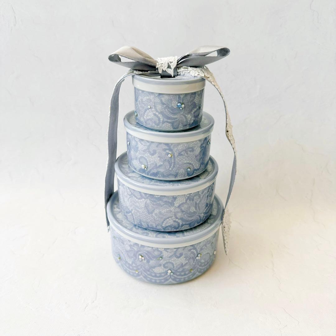 【新品/未使用】ポーセラーツ/小物入れ4点セット