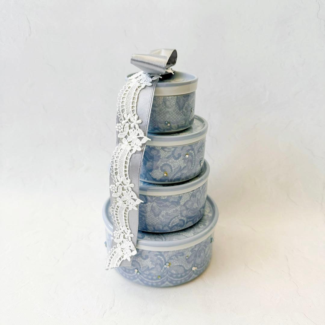 【新品/未使用】ポーセラーツ/小物入れ4点セット