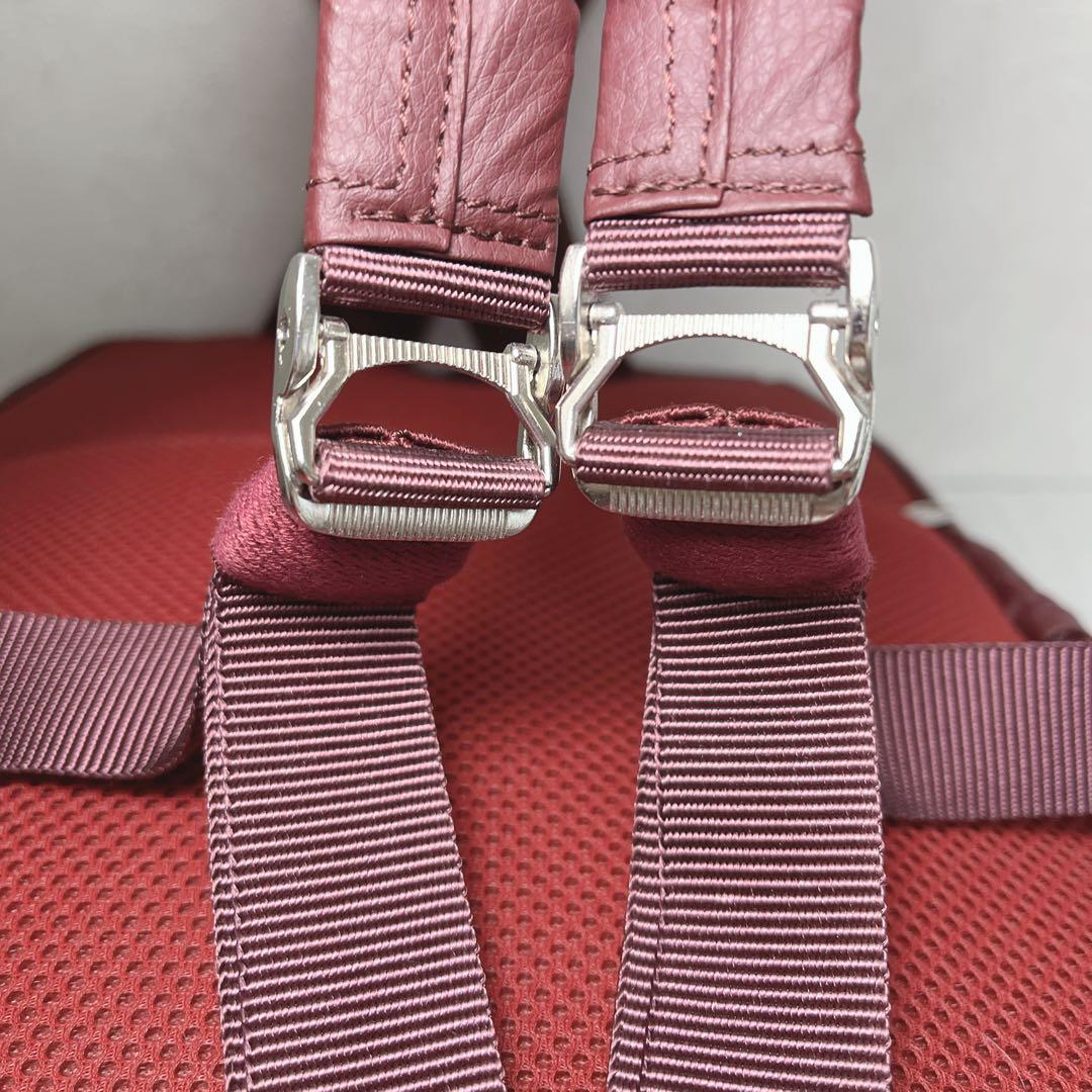 【美品】ヤマト屋 NV151 ズレスリュック12L レッド プラム