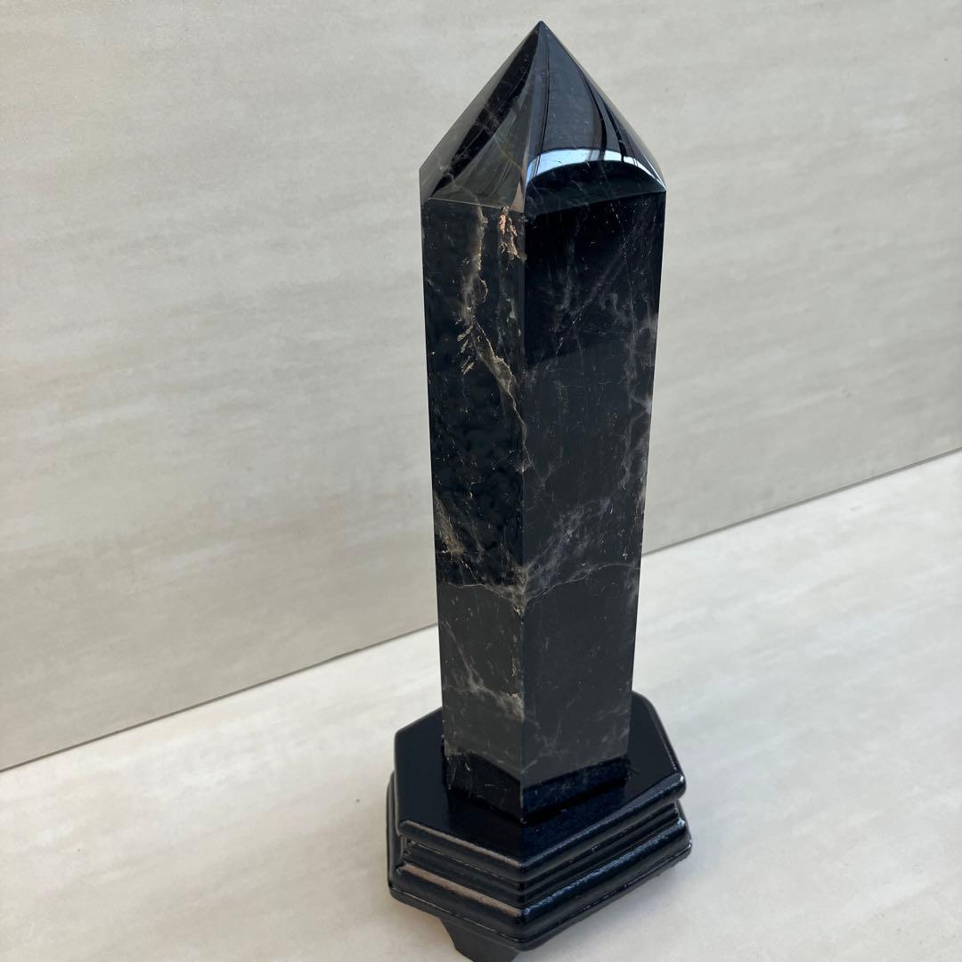 モリオン六角柱　パワーストーン　天然石　自然石　原石　鑑賞石