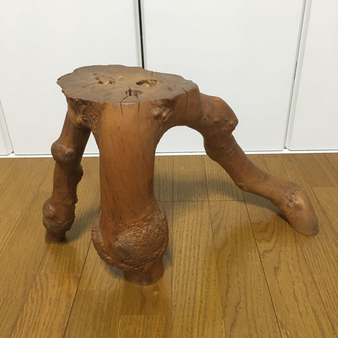 1093 木の切り株 置物 木 鉢置き 台 花台 木の根 和 和室 床の間