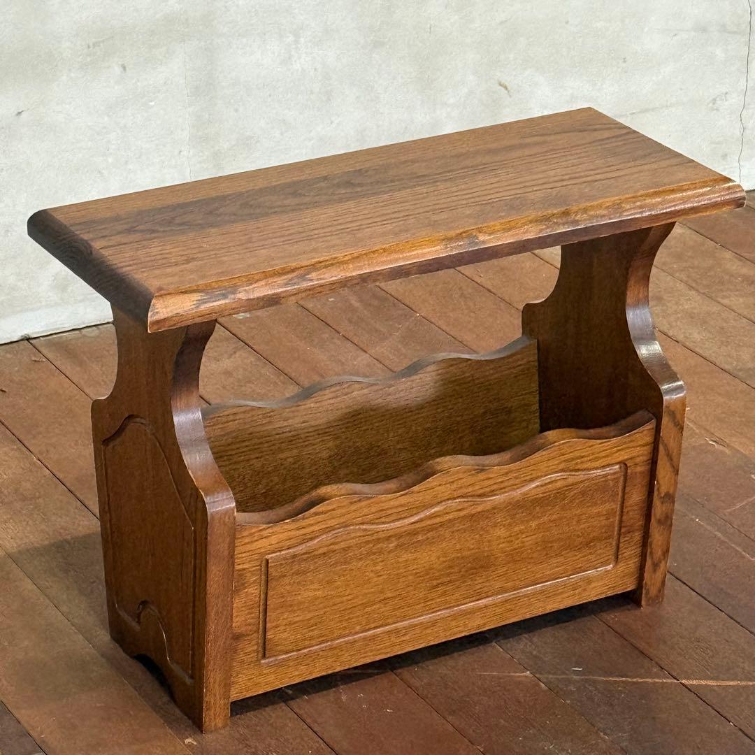 H15K44 オランダ製マガジンラック付きサイドテーブル