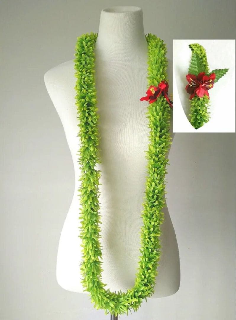 ★4本セット★グリーンローズ　レイ　フラダンス　円周（長さ）約150cm