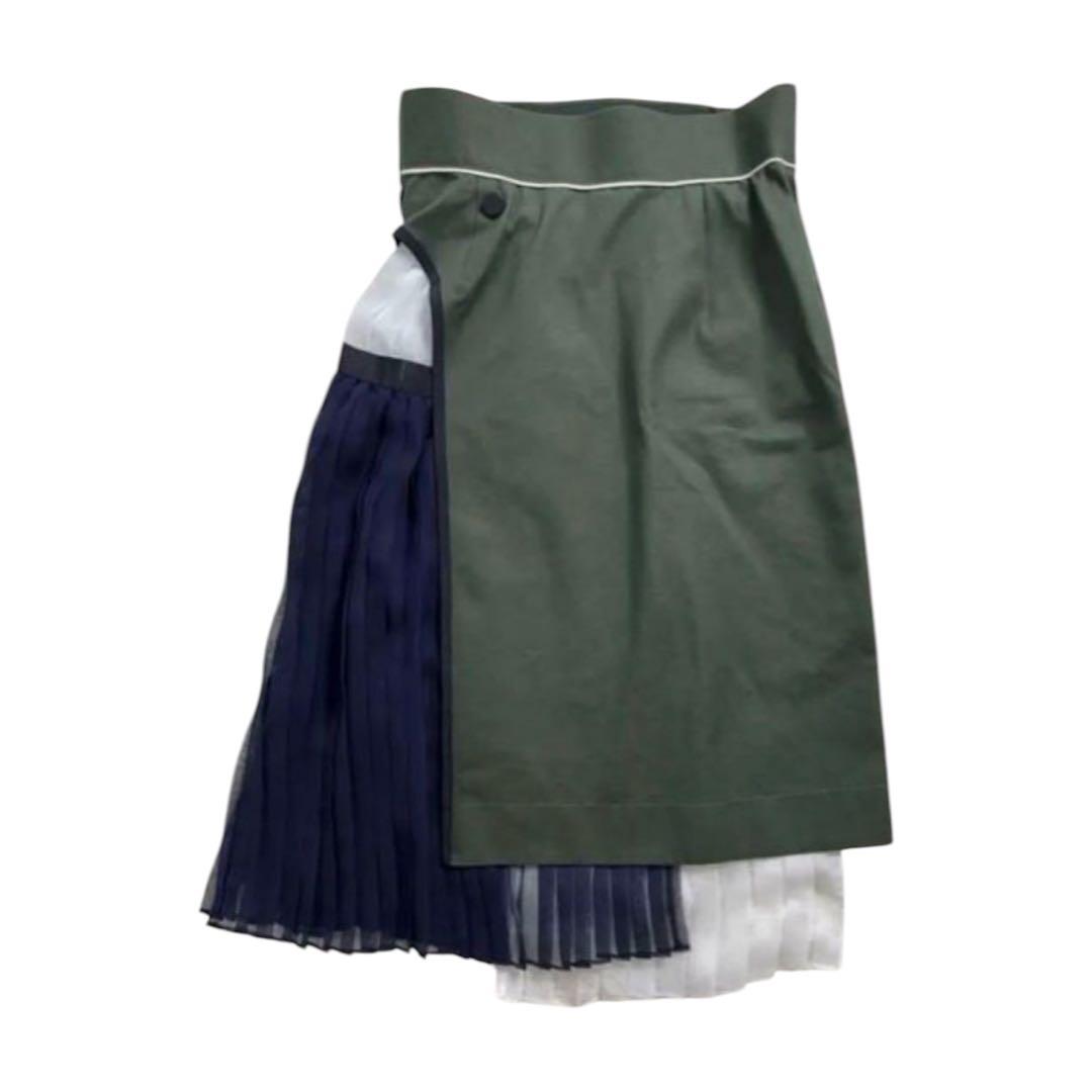 【sacai】 サカイ ラップスカート 巻きスカート 膝丈スカート 変形スカート