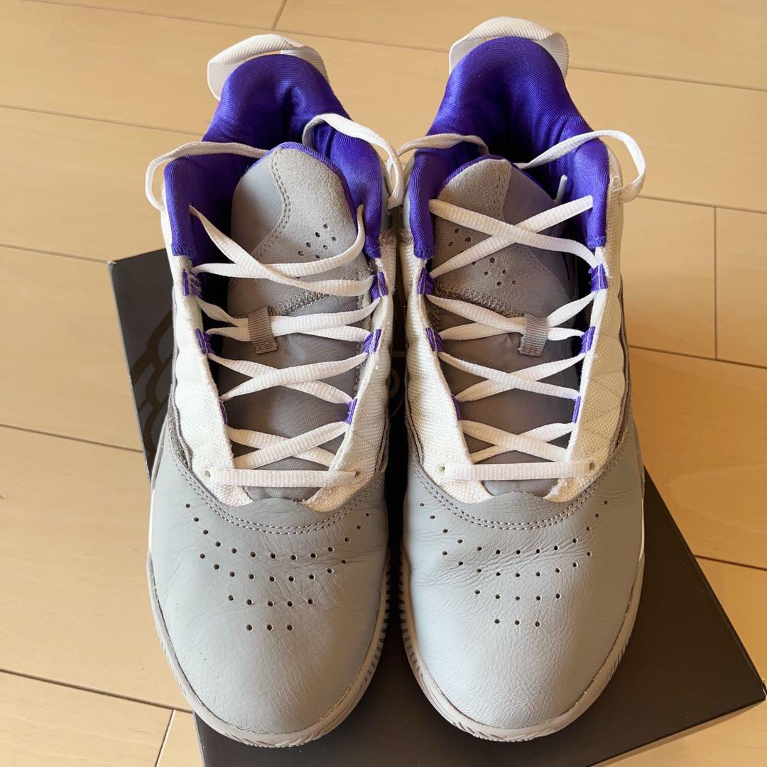 JORDAN バスケットボールシューズ 8サイズ グレー/ホワイト/パープル