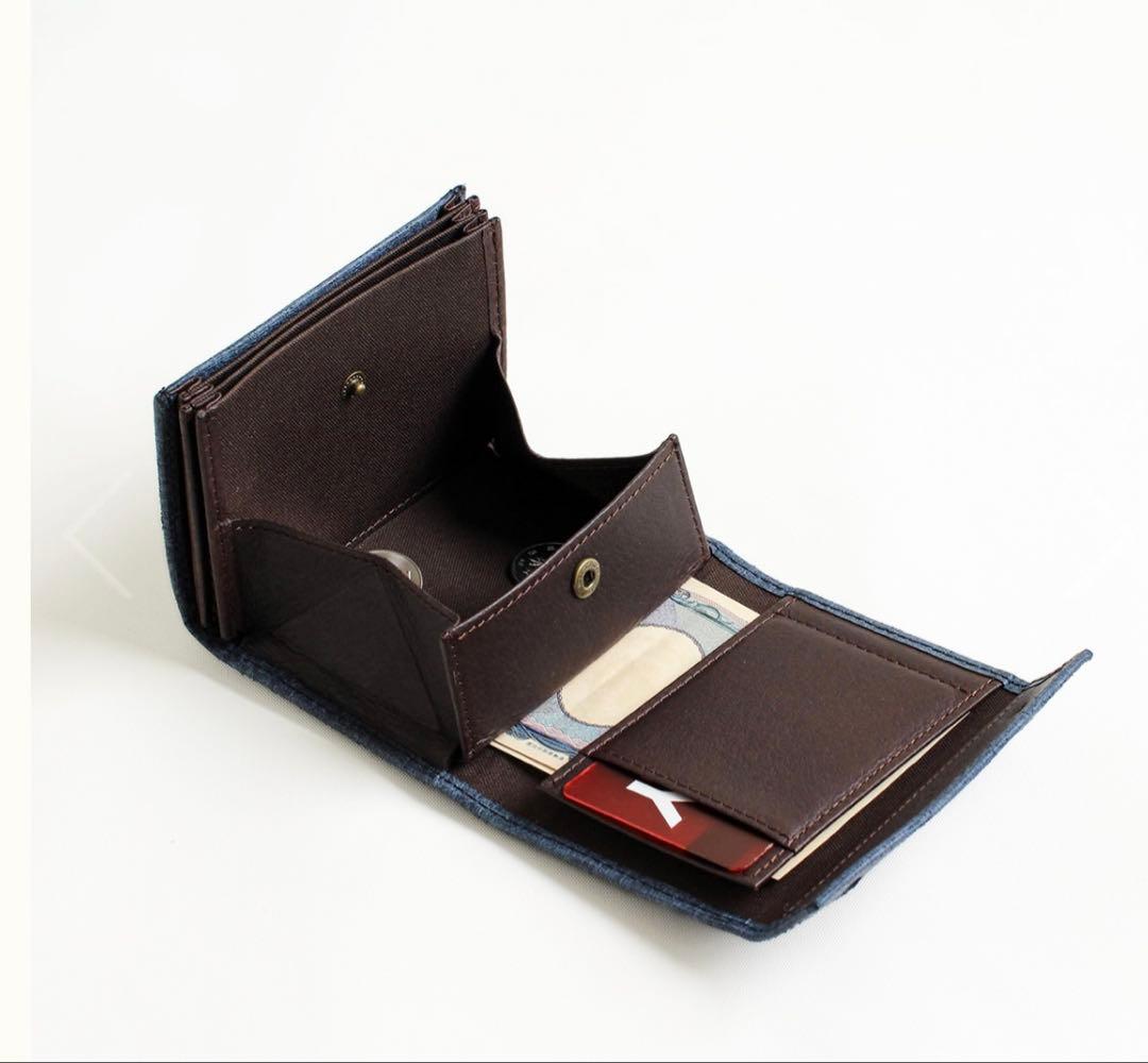 超美品！エムピウ　m+ 三つ折り財布 布製 メンズ財布