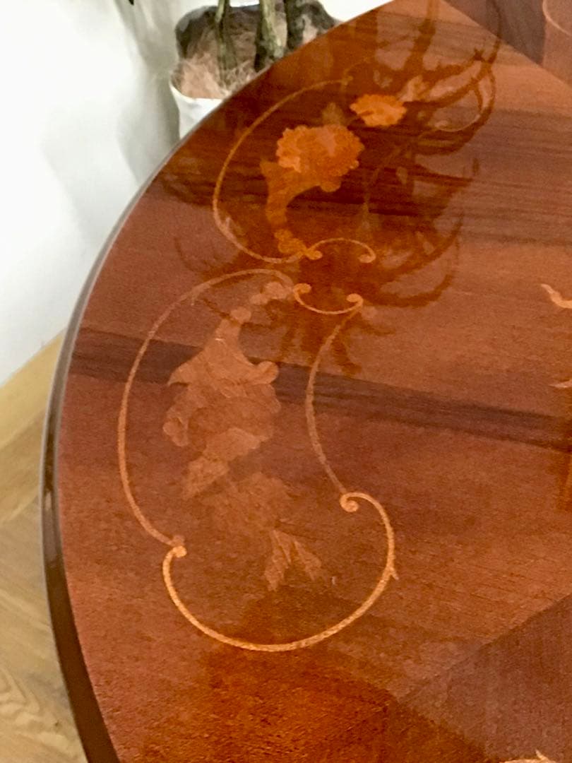 モコモコモコ☆管230☆イタリア製☆象嵌細工☆ダイニングテーブル