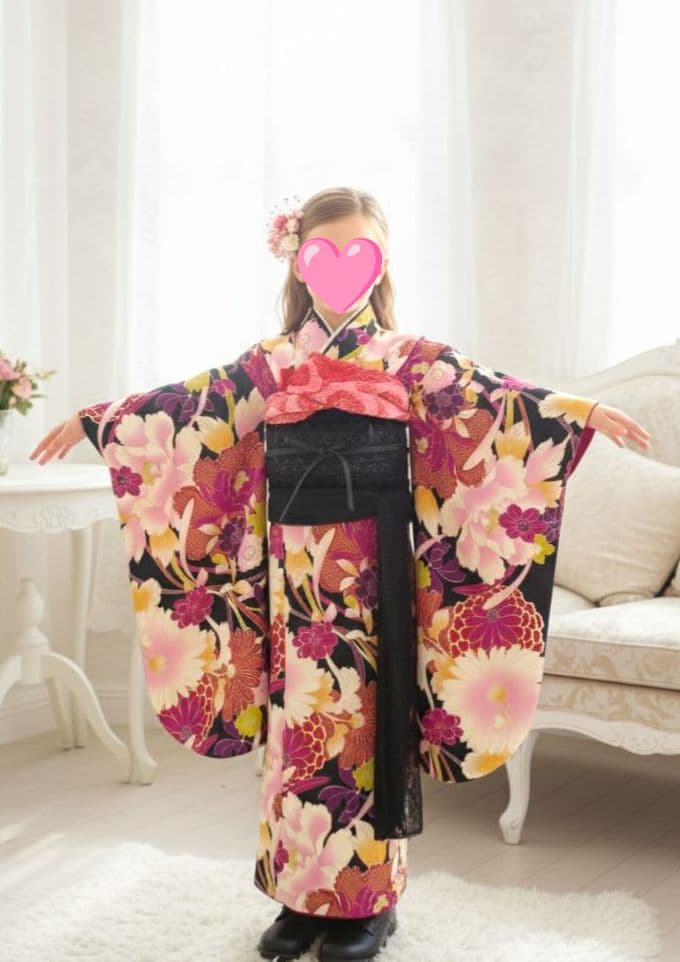 ブランド撫松庵着物とベルベット作り帯セット