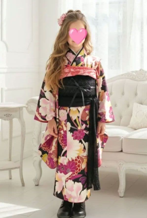 ブランド撫松庵着物とベルベット作り帯セット